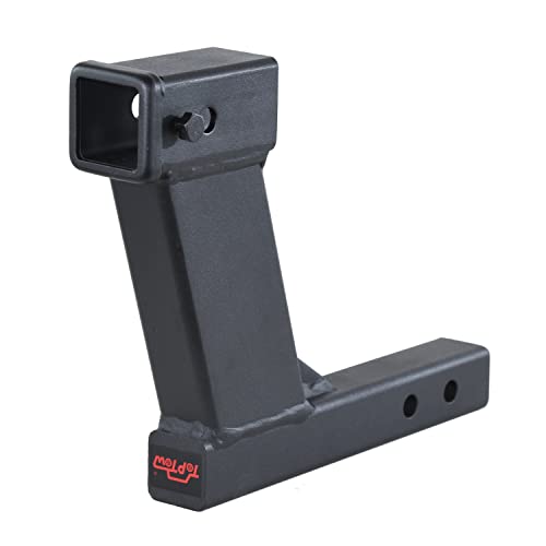 Toptow Trailer Hitch Extender Adapter With 10-Inch Riser/Drop, 2" Receiver, 2-Inch Solid Shank, 10000Lbs Capacity… #TOP2