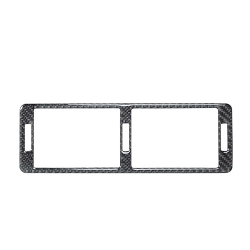 Lmrysalque Cubierta de salida de aire de consola central, reemplazo de pegatina de marco de salida de ventilación de CA de fibra de carbono para Serie 5 1998-03 E39 (Negra)