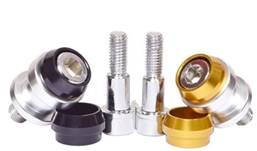 Grand Pitstop 10MM Swing Arm Sliders Spools/Paddock Stand Bobbin M10 with Black and Golden Double Cap
