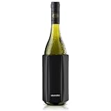 Arendo - Weinkühler Sektkühler Manschette – Wine Coller Sleeve – Klettverschlüsse - flexibel von 7,5 bis 10 cm Flaschendurchmesser – ideal für unterwegs – hält bis zu 2 Stunden kühl - Flaschenkühler