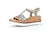 Produktbild Gabor Damen Keilsandalen, Frauen Sandaletten,Moderate Mehrweite (G),bequem,flach,Women's,Ladies,Sommerschuhe,Schilf (LDS/Gold),38 EU / 5 UK