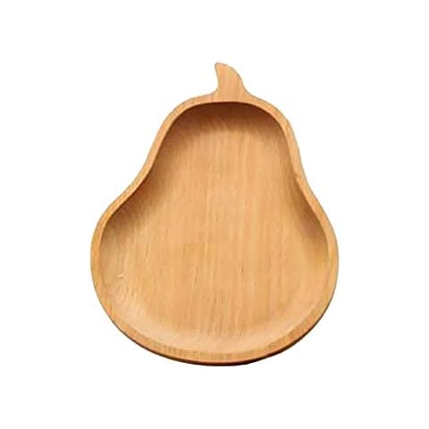 Tubayia Holz Servierplatte Speiseteller Snackschale Obstplatte Deko Obst Snack Teller Kindergeschirr Cover
