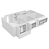Clarté de la structure intérieure : appréhendez facilement les concepts de la structure d'une maison grâce aux maquettes d'architecture à assembler. les éléments vides, conçus pour visualiser les fonctions de l'espace, révèlent une division claire des pièces. kit d'appartement miniature, maquette d'appartement vide