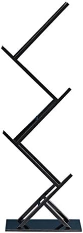 Bookcase shelf Home Floor Metal Bookshelves, Office File Storage Racks, Stainless Steel Bedroom Bookshelf Racks, Multi-layer Ladder-shaped Bookcase Display Racks Standing Book Shelves Desk organiser