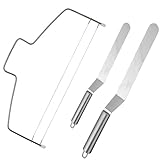 ZYLOUY Tortenschneider, 1 Kuchen-Schneidegerät Mit 2 Cremestreichern...