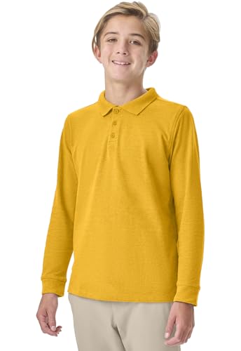 Image of Classroom School Uniforms Big Kid Long Sleeve Pique Polo CR835Y