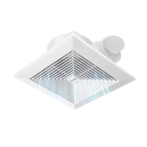 Ventilador de ventilación para baño, extractor de techo de yeso, silencioso y potente de 24.5 x 24.5 cm, 30W miniatura 1