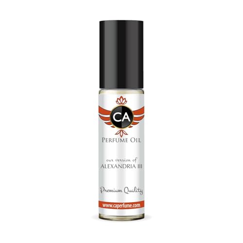 CA Perfume Impression of Alexandria III Unisex Fragrance Oil Amber Floral Scent Long Lasting Perfumes for Women &amp; Men Travel Size TSA Ready Mini Parfum Body Oil Roll-on 0.33 Fl Oz 10ml