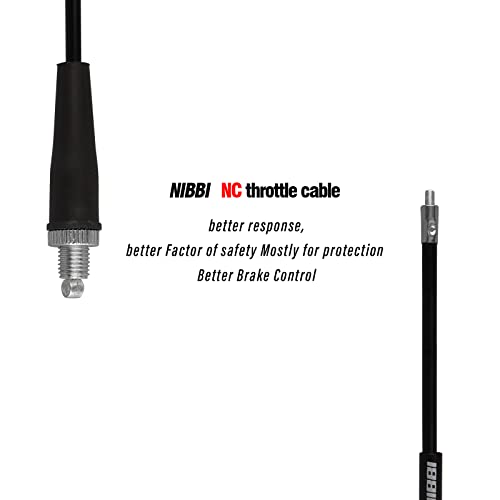 Image of NIBBI Throttle Cable 40.3 inch, Universal Replacement Motorcycle 102.5cm Adjustable Throttle Cable, For Dirt Bike Pit Bike YAMAHA Kawasaki Honda Apollo Motocross