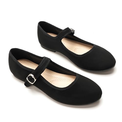 GLAMORA Zapatos Merceditas Mary Jane para Mujer, Hebilla Dorada Ajustable, Suela Antideslizante Plana Tipo Bailarinas (Black, Adulto, Mujer, 39, Números, Sistema Tallas Calzado EU, Mediano) GLAMORA Zapatos Merceditas Mary Jane para Mujer, Hebilla Dorada Ajustable, Suela Antideslizante Plana Tipo Bailarinas (Black, Adulto, Mujer, 39, Números, Sistema Tallas Calzado EU, Mediano)