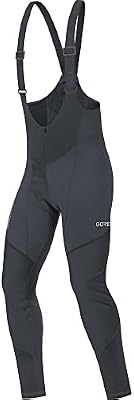 GOREWEAR Culote con tirantes+ C3 WINDSTOPPER Hombre, Black, M
