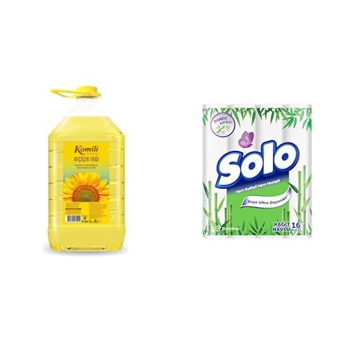 Komili Ayçiçek Yağı, 4 Lt x1 + SOLO 16'lı x1