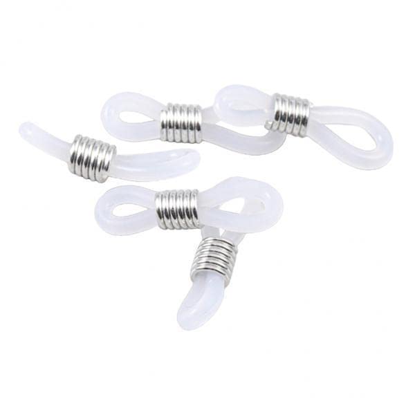 Loom Tree® 2x50Pcs Ends Eyeglass Glasses Holder Repair Chain Cord Loop Ends White Silver | Beads & Jewelry Making | Jewelry Findings | Jewelry Connectors & Bails-image-13
