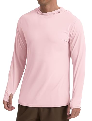 Askdeer Men's UPF 50+ Fishing Shirts Long Sleeve Lightweight Sun Protection Hoodie Shirt UV Hiking Rash Guard Shirts4