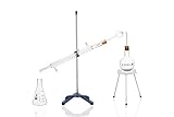 EISCO 500mL Distillation Apparatus Kit - Includes Glassware Components & Stands - Borosilicate Glass
