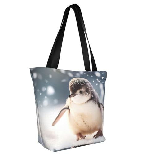 Young Penguin Print Comfortable Shoulder Bag Summer HandbagTravel Beach Work Daily Use Versatile Carry2