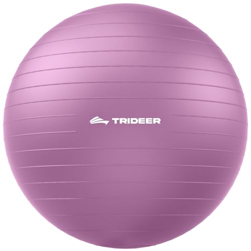 Image of Trideer Yoga Ball for Exercise, Pilates, Core & Balance Training, Stability Ball for Pregnancy & Birthing Prep, Physical Therapy, Daily Stretching, Office Chair for Active Sitting, Quick Pump Included