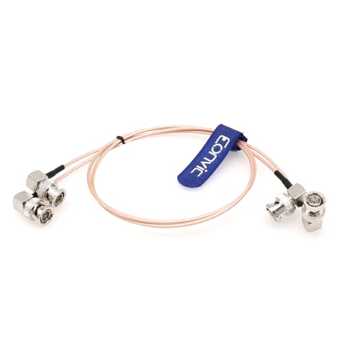 Eonvic 75 Ohm BNC Male Right Angle RG179 Coax Cable for BMCC BMPC Hyperdeck Cameras(60cm,2pcs) - Image 3