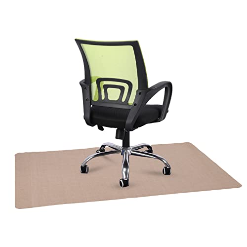 Office Chair Mat, Aidoupetprivateorder Opaque Office Desk Chair Mat For Hardwood Floors Chair Mat Floor Protector Desk Mat Multi-Purpose For Home 0.16" Thick 55"X35" Freely Cuttable (Khaki) #TOP4