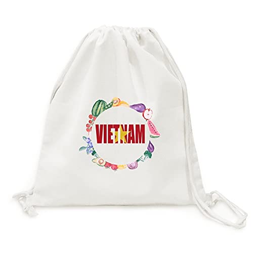 Sac en tissu pliable drapeau du vietnam à sangle pour le marché frais