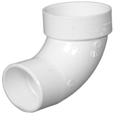 Charlotte Pipe Schedule 40 3 in. Hub x 3 in. Dia. Spigot PVC Street Elbow