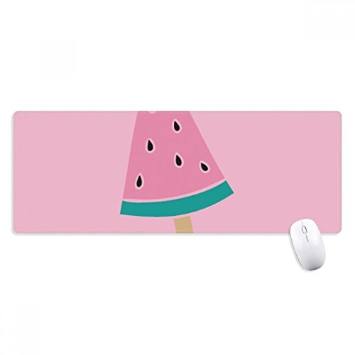 Alfombrilla de ratón para ordenador extendida con estampado de helado rosa y base antideslizante