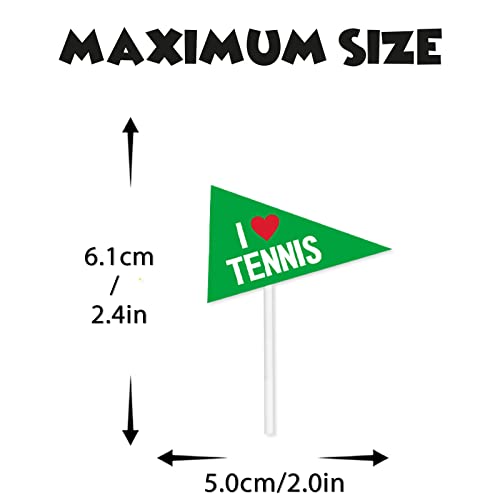 18Pcs Green Glitter Tennis Ball Dessert Cupcake Topper Tennis Athletics Sport Theme Decor Supplies Boys Girls Happy Birthday Decorations #TOP3