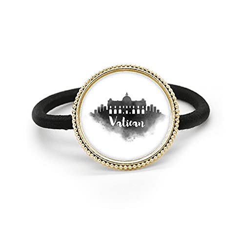 Coletero del Vaticano de metal plateado y goma elástica para pelo