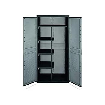 Terry Armoire Jumbo Cab 3900 Qblack Armoire Etagere En Plastique Avec 2 Portes Amazon Fr Jardin