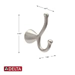 Delta ARV35-DN Arvo Double Towel Hook Bath Hardware Accessory in Brushed Nickel - Image 3