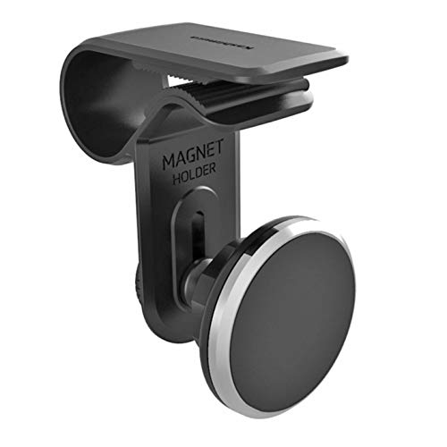 カシムラ 車載ホルダー 強力マグネット バイザー用 スマホホルダー しっかりと固定 全機種対応 片手で装着 簡単設置 マグネット式車載ホルダーNAT-69