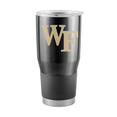 Logo Brands NCAA Wake Forest Demon Deacons - 30oz Gameday Stainless Steel Tumbler, Double-Wall Vacuum Insulated, Slider Lid, Ergonomic Design, Silicone Grip