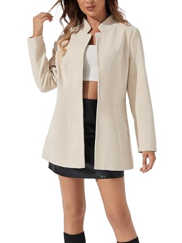 Women's Casual Business Open Front Long Sleeve Office Lightweight Autumn and winter Blazer Jacket