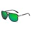 Black Frame Mirrored Green Lens