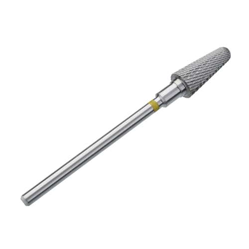 Foret carbure frustum jaune 6/14mm Staleks manucure haute précision