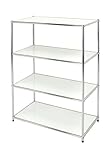 archimede easy, libreria, bianco (cromato/bianco), 40 x 80 x 120 cm