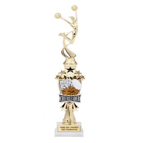 Same Day Awards Sports Motion Cheerleading Trophy with Free Engraving