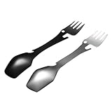 Ustensile 5 en 1 : ils sont faciles à nettoyer, passent au lave-vaisselle et sont réutilisables, accessoire de camping