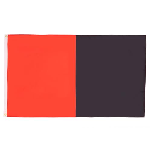 AZ FLAG Bandiera Rosso E Nero 150x90cm - Bandiera Rossa E Nera 90 x 150 cm