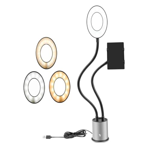 Housoutil 3Pcs Anel De Luz Suporte Para Telefone Suporte De Telefone Encantos Candeeiros De Mesa Luz