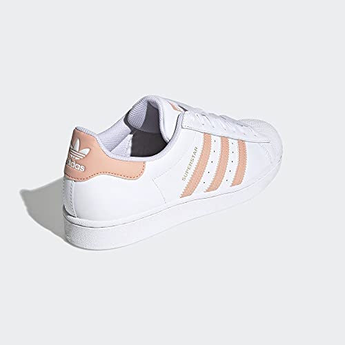 Image of adidas Originals Men's Superstar Shoes Sneaker, White /Ambient Blush /Ambient Blush, 4