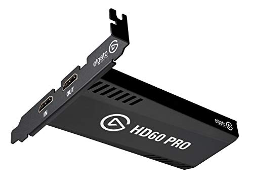 Elgato Game Capture HD60 Pro - Capturadora de juegos (Xbox 360, PlayStation o Nintendo) con una imagen a 1080p y 60 fps, tecnología de baja latencia, codificación H.264, PCIe, Negro