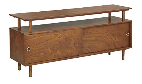 Target Marketing Systems Margo Modern Stand for 65 Inch, Entertainment Center TV Console with Storage Cabinet and Open Shelf, 60
