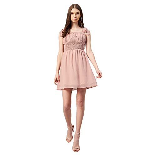 Image of Rare Women's Polyester A-Line Above The Knee Casual Dress