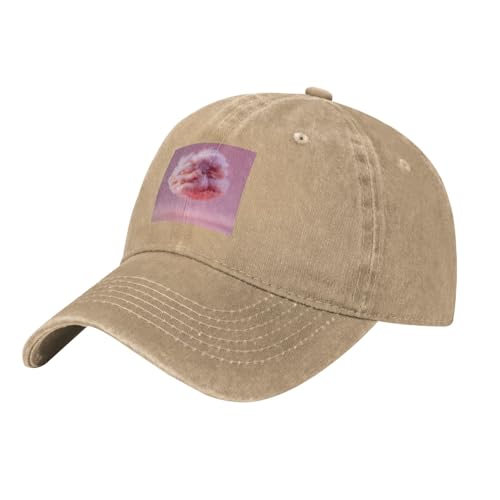 WHJSHOP Gorra de béisbol negra para adultos, color rosa, algodón de azúcar, imagen para hombres y mujeres, cómoda y ajustable, Natural, talla �nica