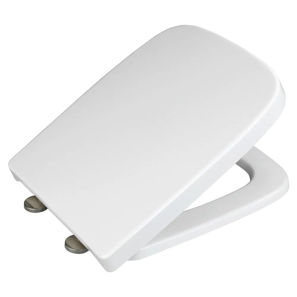 Asiento de inodoro de repuesto compatible con DURAVIT PURAVIDA, termoestable antibacteriano, tapa de inodoro con cierre suave