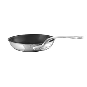 Mauviel M’Cook 5-Ply Polished Stainless Steel Nonstick Frying Pan With Cast Stainless Steel Handle, 11.8-in, Made In France