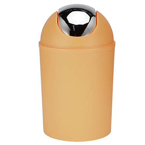 Pequeño cesto de basura con tapa plástico para baño