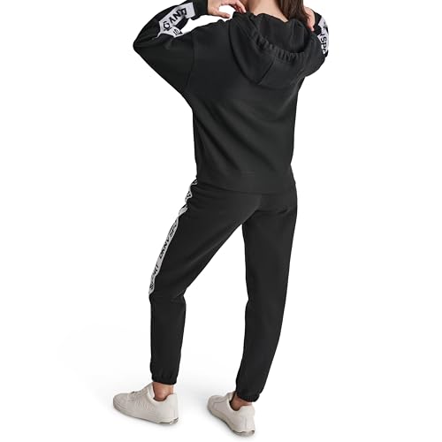 Image of DKNY Women's Sleeve Logo Tape Pullover Hoodie Sweatshirt