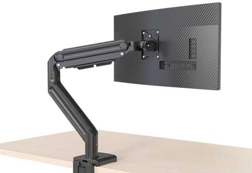 Image of Redragon GMK916 Ultrawide Monitor Mount with USB - Gas Spring Adjustable Arms with VESA 75 /100mm, 15-49 Inch Screen Compatibility, C Clamp & Grommet Base, Cable Management, 44lbs Load Capacity